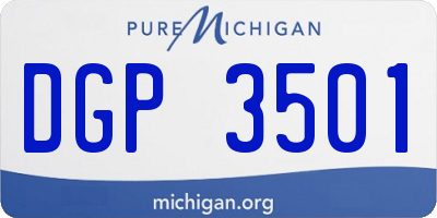 MI license plate DGP3501
