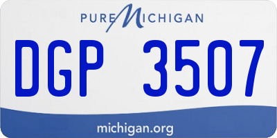 MI license plate DGP3507