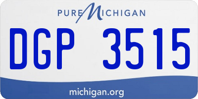 MI license plate DGP3515