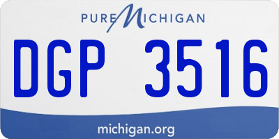 MI license plate DGP3516