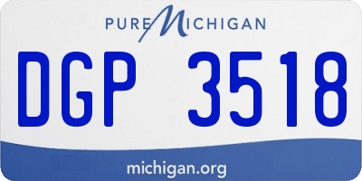 MI license plate DGP3518