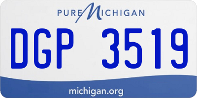 MI license plate DGP3519