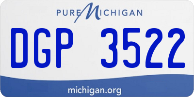 MI license plate DGP3522