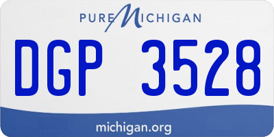 MI license plate DGP3528
