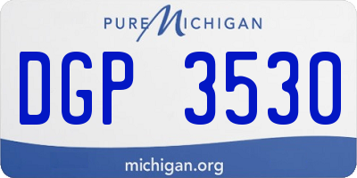 MI license plate DGP3530