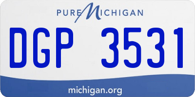 MI license plate DGP3531