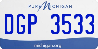 MI license plate DGP3533