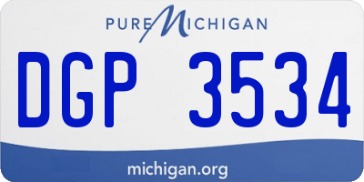 MI license plate DGP3534
