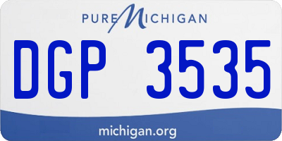 MI license plate DGP3535