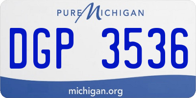 MI license plate DGP3536
