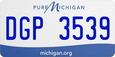 MI license plate DGP3539