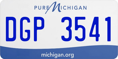 MI license plate DGP3541