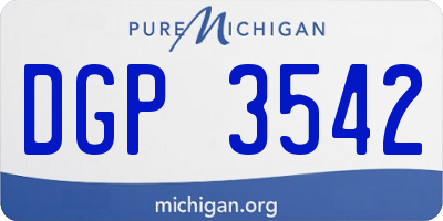 MI license plate DGP3542