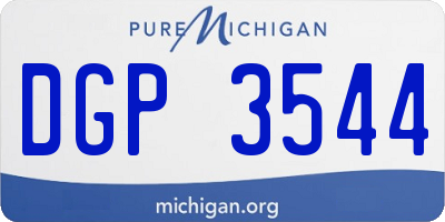MI license plate DGP3544