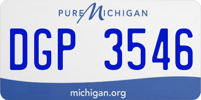 MI license plate DGP3546