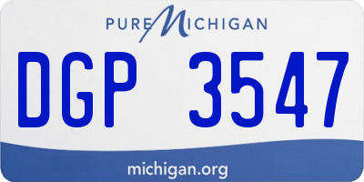 MI license plate DGP3547