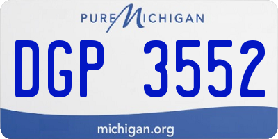 MI license plate DGP3552