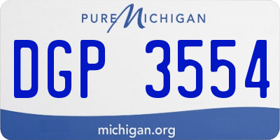 MI license plate DGP3554