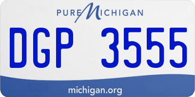 MI license plate DGP3555