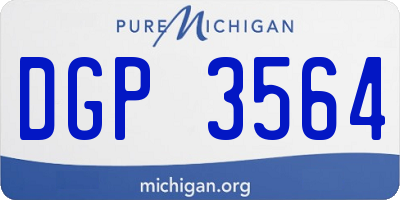 MI license plate DGP3564