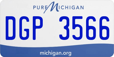 MI license plate DGP3566