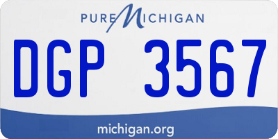 MI license plate DGP3567