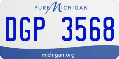 MI license plate DGP3568
