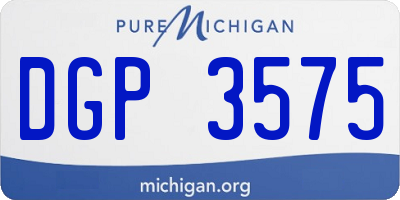 MI license plate DGP3575