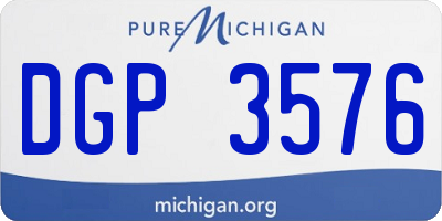 MI license plate DGP3576