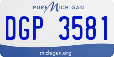 MI license plate DGP3581