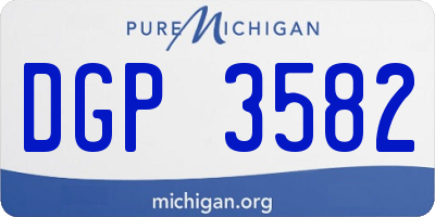 MI license plate DGP3582