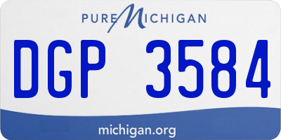 MI license plate DGP3584