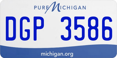 MI license plate DGP3586