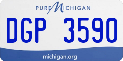 MI license plate DGP3590