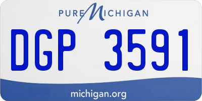 MI license plate DGP3591