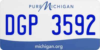 MI license plate DGP3592