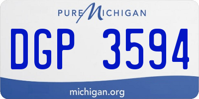 MI license plate DGP3594