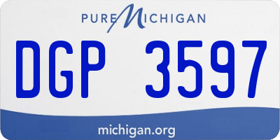 MI license plate DGP3597