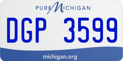 MI license plate DGP3599