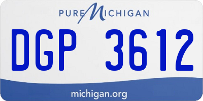 MI license plate DGP3612