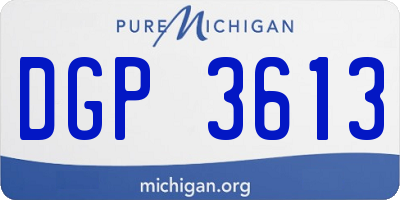 MI license plate DGP3613