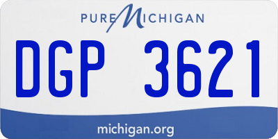 MI license plate DGP3621