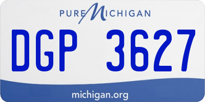 MI license plate DGP3627