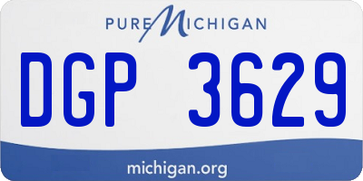MI license plate DGP3629