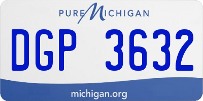 MI license plate DGP3632