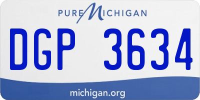 MI license plate DGP3634