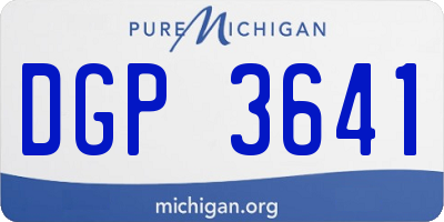 MI license plate DGP3641