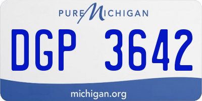 MI license plate DGP3642
