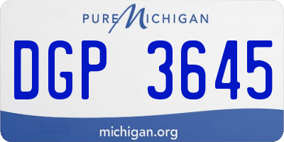 MI license plate DGP3645