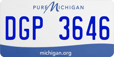MI license plate DGP3646